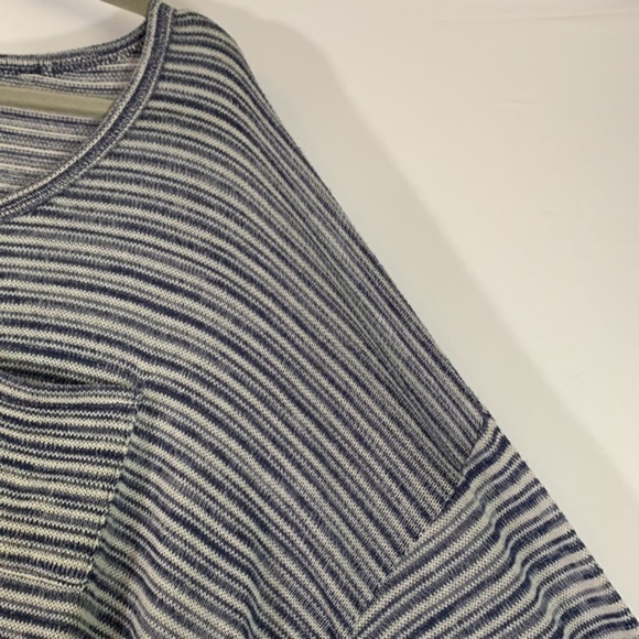 Reitmans Blue & White Striped Cropped Long Sleeve Top - Picture 4 of 7